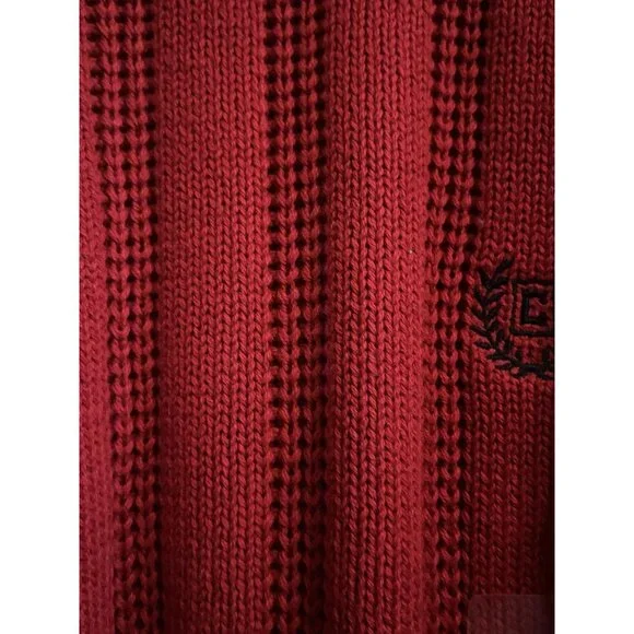CHAPS RALPH LAUREN Men's RED Crew Neck Cotton Cable-Knit Sweater XXL NWT
